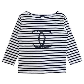 Chanel Tops Negro Blanco