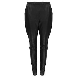 The Row Leather Carrot Pants Black
