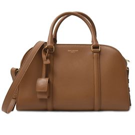 Saint Laurent Women's Baby Duffle Lock Handbag Brown