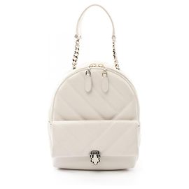 Bulgari Bvlgari Serpenti Leather Backpack White