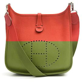 Hermès-Sac à épaule Hermes Evelyne 2 PM-Rouge