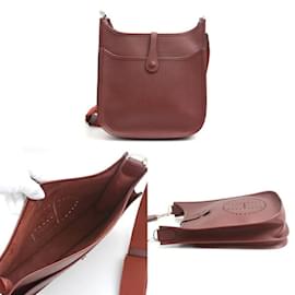 Hermès-Sac à épaule Hermes Evelyne 3 GM-Rouge