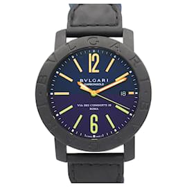 Bulgari-Bvlgari Carbon Gold Watch Leather Men's Blue BB40CL-Other