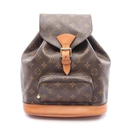 Louis Vuitton-Louis Vuitton Montsouris MM Backpack-Brown,Monogram