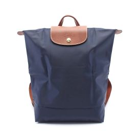 Sac à dos Longchamp Le Pliage Original M Marron Bleu Marine