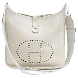 Hermès-Sac à épaule Hermes Evelyne 3 GM-Écru