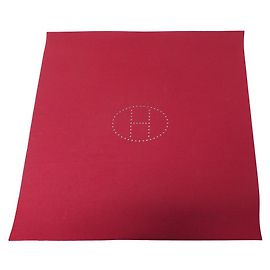 Hermès TAPPETO DA BRIDGE HERMES EVELYNE FELTRO BORDEAUX Bordò