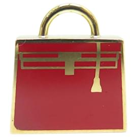Hermès HERMES PENDANT CURIOSITY KELLY LACQUER BAG H071667FD09 NECKLACE Red