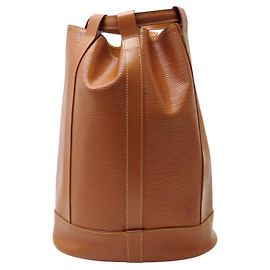 Mochila Vintage Louis Vuitton em Couro EPI Marrom Marrom