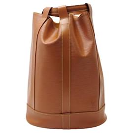 Louis Vuitton-VINTAGE LOUIS VUITTON EPI LEATHER BROWN BACKPACK BAG-Brown