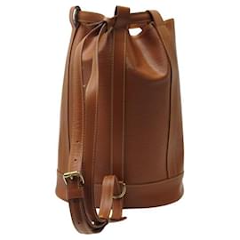 Louis Vuitton-VINTAGE LOUIS VUITTON EPI LEATHER BROWN BACKPACK BAG-Brown