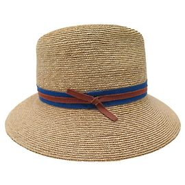 Hermès HERMES PANAMA STRAW HAT IN BEIGE STRAW SIZE 56 SUMMER HAT RIBBON Beige