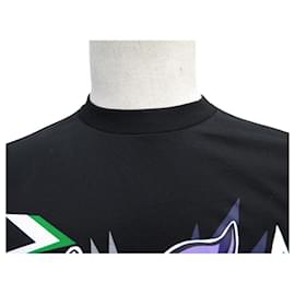 Prada-NEW PRADA T-SHIRT SHORT SLEEVES FLOWER PRINT 35838 M 48 BLACK AND PURPLE-Other