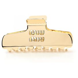 Clip para el cabello dorado Miu Miu Dorado