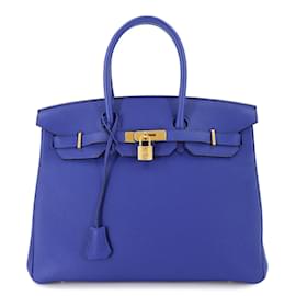 Hermès-Sac à main Hermes Birkin 35 Togo en Bleu Électrique-Bleu