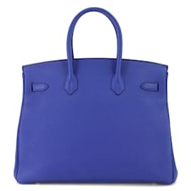 Hermès-Sac à main Hermes Birkin 35 Togo en Bleu Électrique-Bleu
