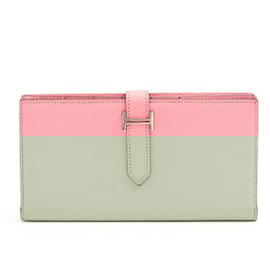 Hermès-Portefeuille Long Soufflet Bearn Hermes-Rose