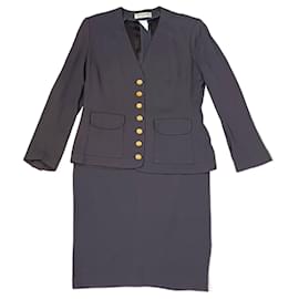 Sonia Rykiel tailleur con giacca sfoderata 1990s Grigio