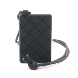 Bottega Veneta Intrecciato Black Silicone ID Case Black