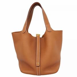Hermès-Sac à main Hermes Picotin Lock MM-Doré