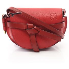 Bolsa de ombro Loewe Gate Mini em couro vermelho Vermelho