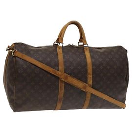 LOUIS VUITTON Monogram Keepall Bandouliere 60 Bolsa Boston M41412 LV Auth 124854 Monograma