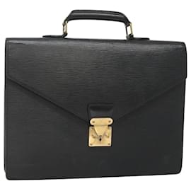 Louis Vuitton-LOUIS VUITTON Epi Serviette Conseiller Business Bag Black M54422 LV Auth 118840-Black