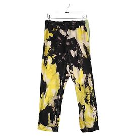 Autre Marque Calças retas de algodão amarelo Amarelo