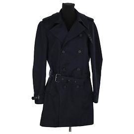 The Kooples Manteau en coton noir Noir