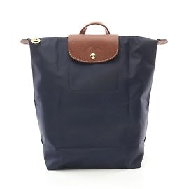 Longchamp Le Pliage Original M Backpack Brown Navy blue