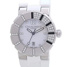 Chaumet Class One MM Diamantlünette Armbanduhr Weiß