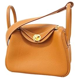 Hermès-Sac à épaule mini Lindy d'Hermès-Doré