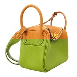 Hermès-Sac à épaule mini Lindy d'Hermès-Doré
