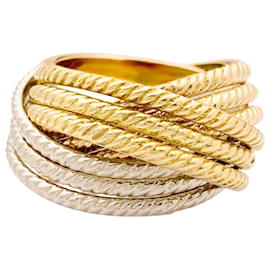 Autre Marque Multi-band ring in three golds. Other