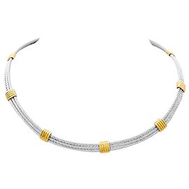 Collier Fred vintage "Force 10", or jaune, acier. Autre