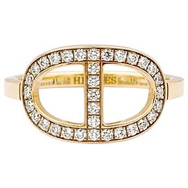 Hermès-Ring, 'Ankerkette Kontur', Roségold, Diamanten. Andere