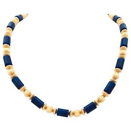 Collier Lalaounis, or jaune, sodalites. Autre