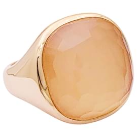 Pomellato-Pomellato 'Cipria' ring in rose gold and rose quartz.-Other