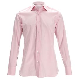 Tom Ford Button-Down Popeline-Hemd aus rosa Baumwolle Braun Pink