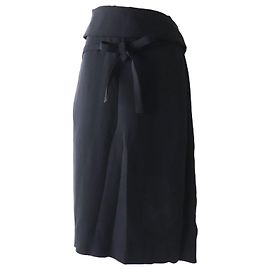 Gonna lunga avvolgente Burberry Londra nera 40 Nero