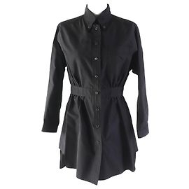 Camicia a maniche lunghe in jacquard di seta Prada 38S Nero