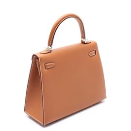 Hermès-Sac à main Hermes Kelly 25 en cuir Epsom-Autre,Bronze