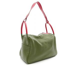 Hermès-Sac à épaule 2 en 1 Hermes Lindy Taurillon Clemence-Rouge