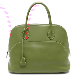 Hermès-Sac à main Hermès Bolide 35 en cuir Togo-Rouge