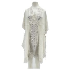 Autre Marque Vestido midi de algodón blanco Charo Ruiz Blanco