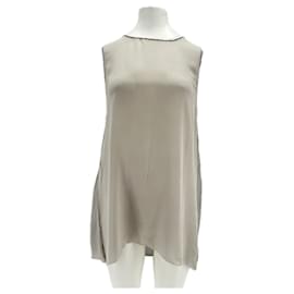 Vince Grey Silk Tank Top Grey