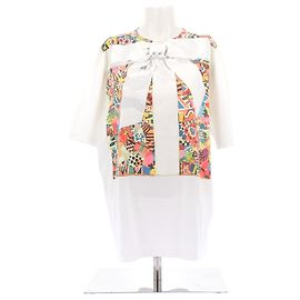 Loewe Camiseta blanca con estampado colorido Multicolor