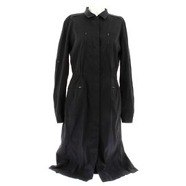 Jil Sander Vestito camicia nero a maniche lunghe Nero