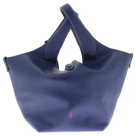 Polo Ralph Lauren Borsa 'Polo Play' in pelle blu navy Blu