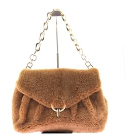 Sandro Tasche aus synthetischem Fell in Camel Kamel